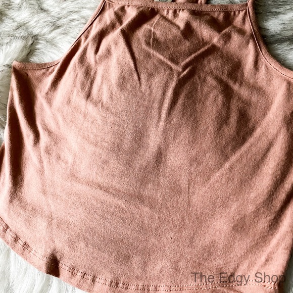 Bozzolo | Square High Neck Cropped Cami Tank Top - Picture 2 of 5